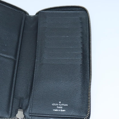 Louis Vuitton Zippy wallet vertical Taurillon Leather, BLACK, CANVAS, Wallets