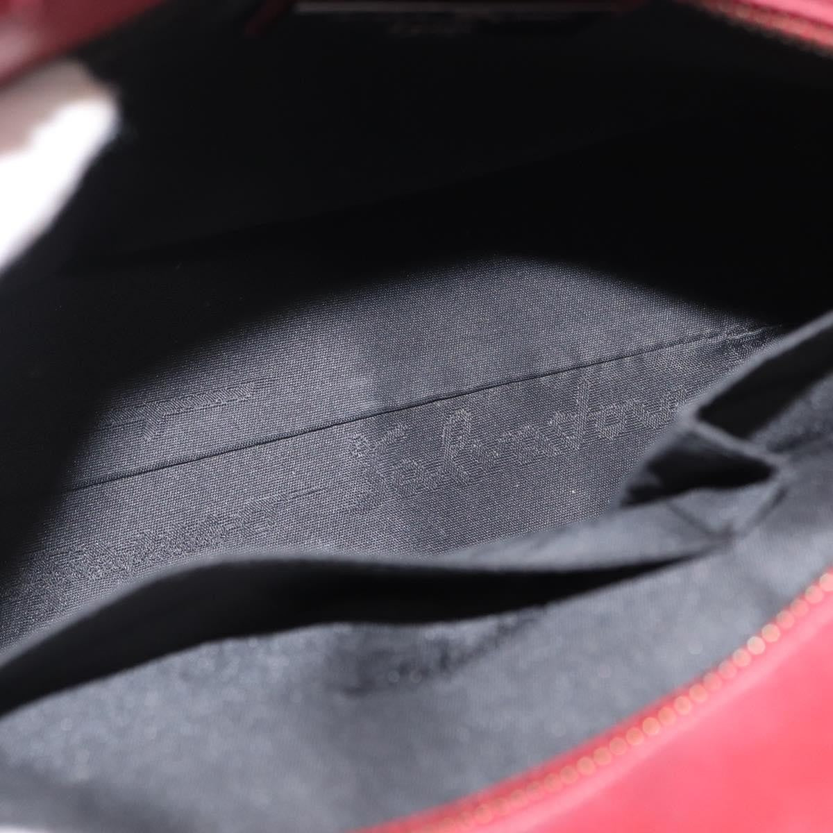 Salvatore Ferragamo Double Gancini Side Buckle Tote Leather, RED, LEATHER, Handbag