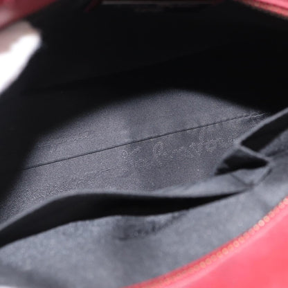 Salvatore Ferragamo Double Gancini Side Buckle Tote Leather, RED, LEATHER, Handbag