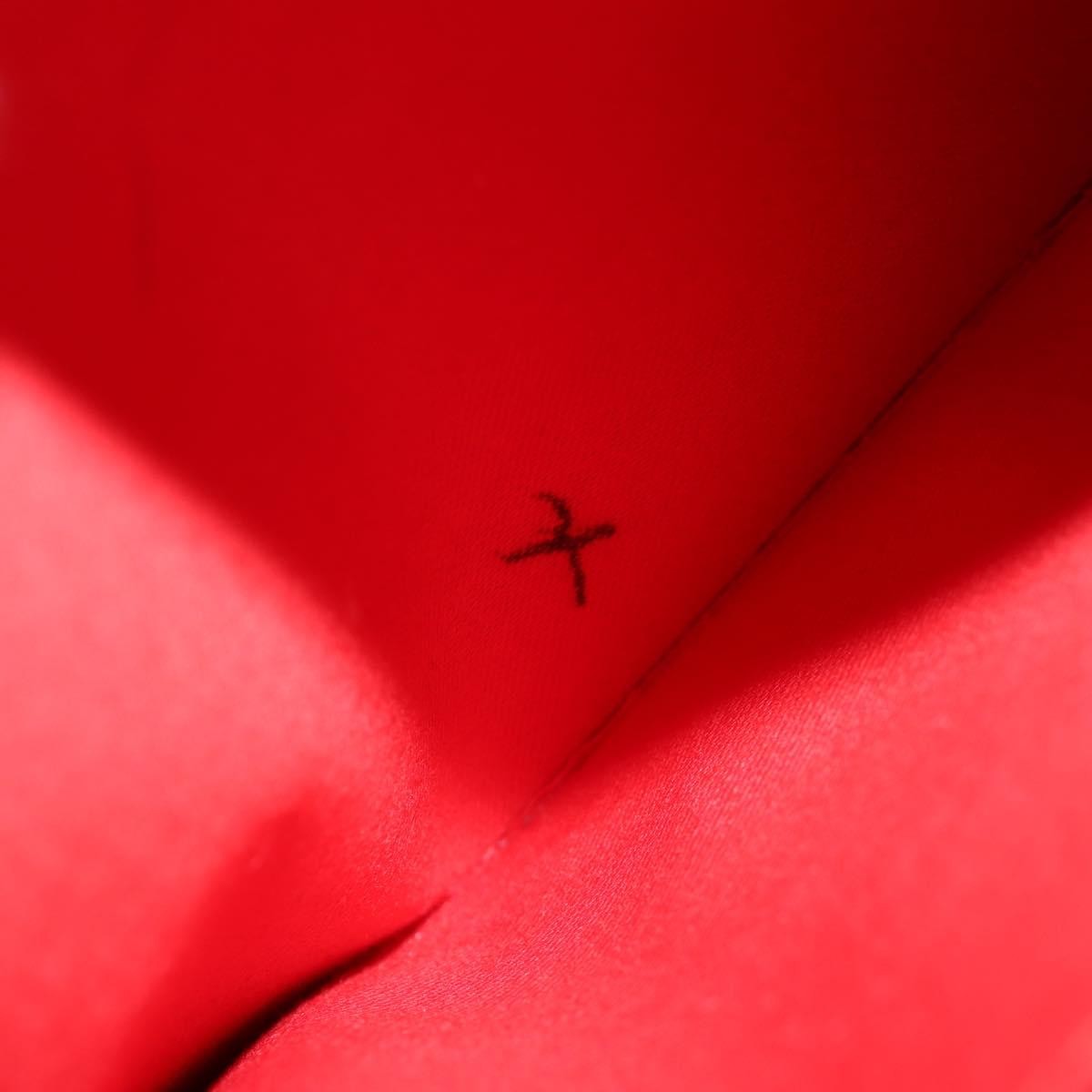 Christian Louboutin Loubiclutch Spiked Printed Leather, RED, CANVAS, Shoulder bag