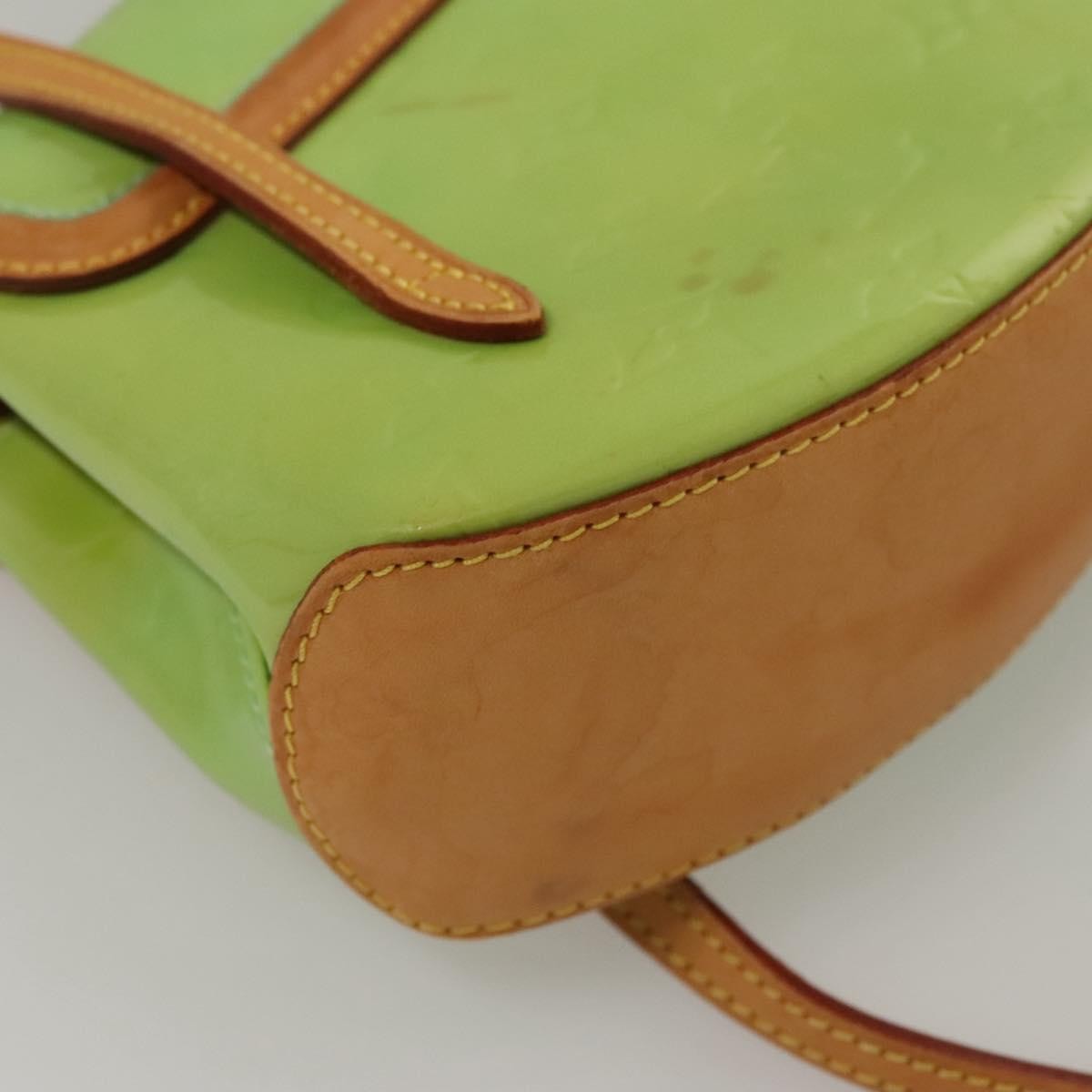 Louis Vuitton Biscayne Bay Handbag Monogram Vernis, GREEN, PATENT_LEATHER, Handbag