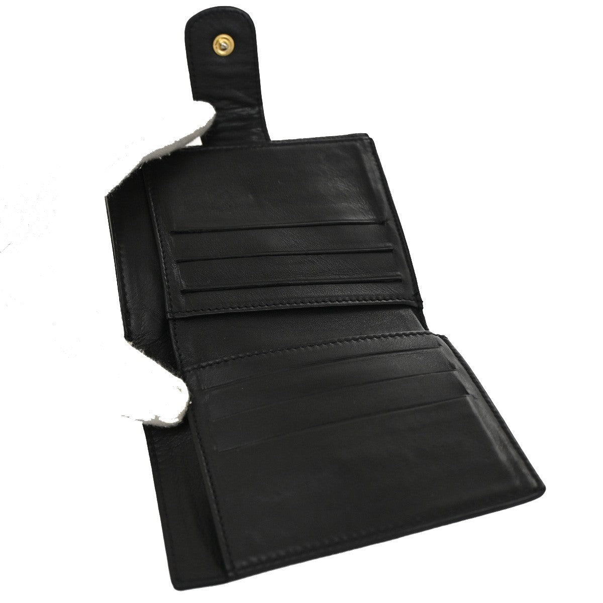 Chanel Timeless Trifold Wallet Leather, BLACK, LEATHER, Wallets