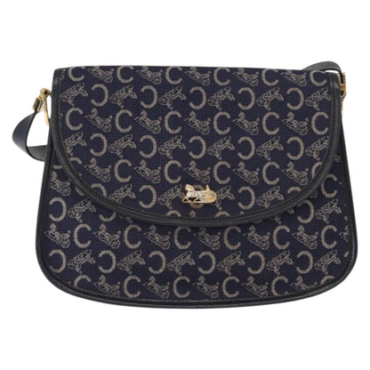 Celine C Sulky Shoulder bag Canvas, NAVY, CANVAS, Shoulder bag