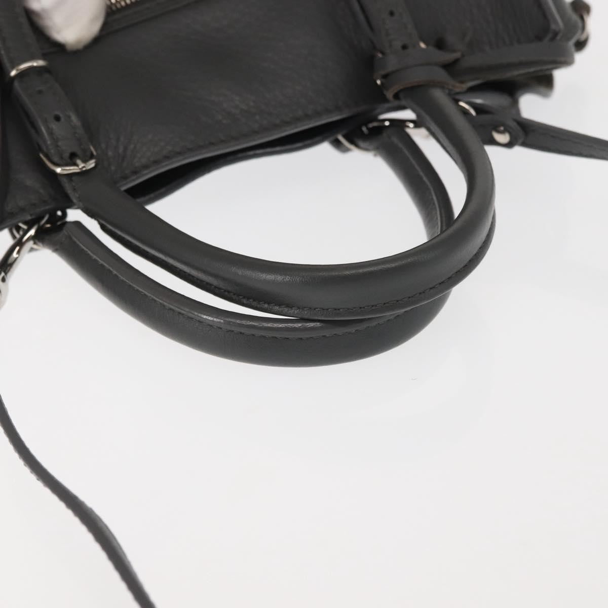 Balenciaga Papier A4 Zip Around Classic Studs Bag Leather, GRAY, LEATHER, Handbag