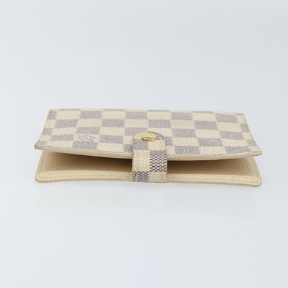 Louis Vuitton Agenda Cover Damier Azur, WHITE, CANVAS, Toiletry Case