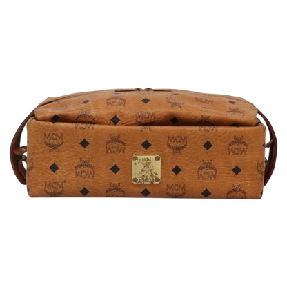 MCM Visetos pouch PVC, BROWN, PVC, Clutche & pouche