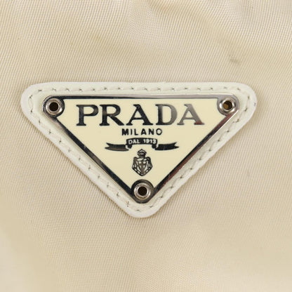 Prada Front Pocket Buckle Backpack Nylon, ECRU, NYLON, Backpack