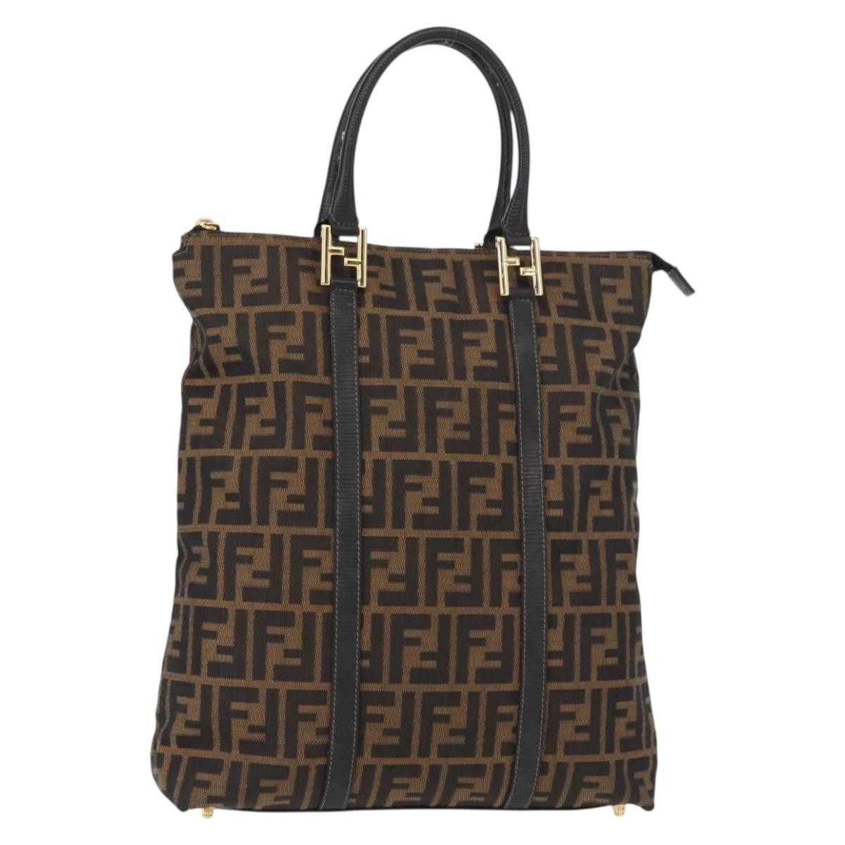 Fendi Zucca Tote bag Canvas, BLACK, CANVAS, Tote bag