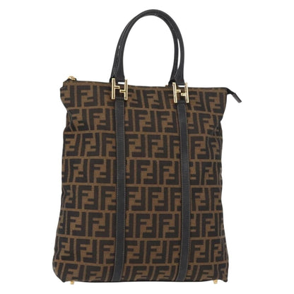 Fendi Zucca Tote bag Canvas, BLACK, CANVAS, Tote bag