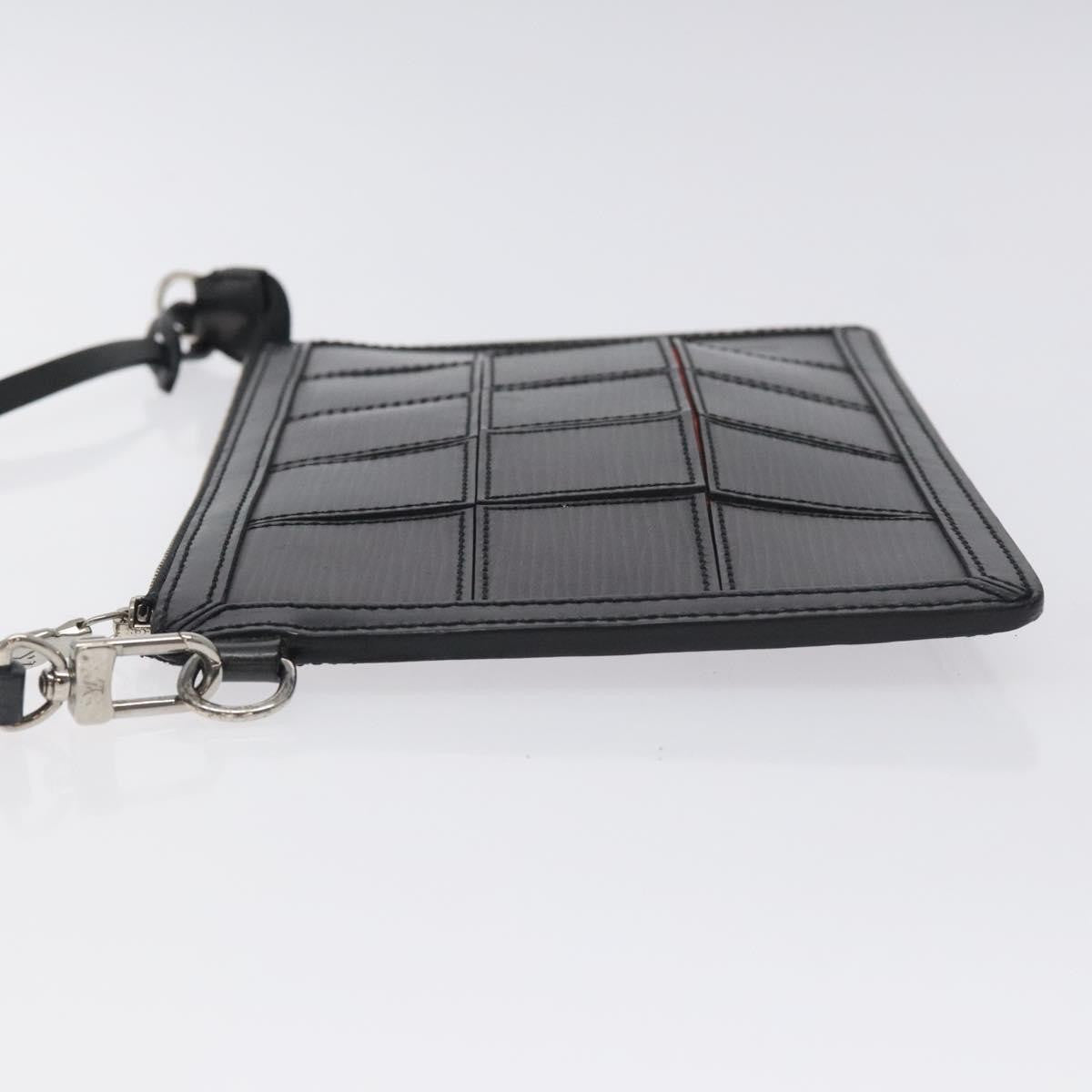 Louis Vuitton Delmonico Pochette Stretch Epi Leather, BLACK, LEATHER, Clutche & pouche