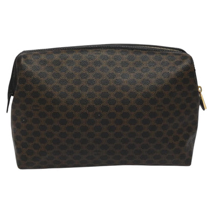 Celine Macadam Pochette Canvas and Leather, BLACK, CANVAS, Clutche & pouche