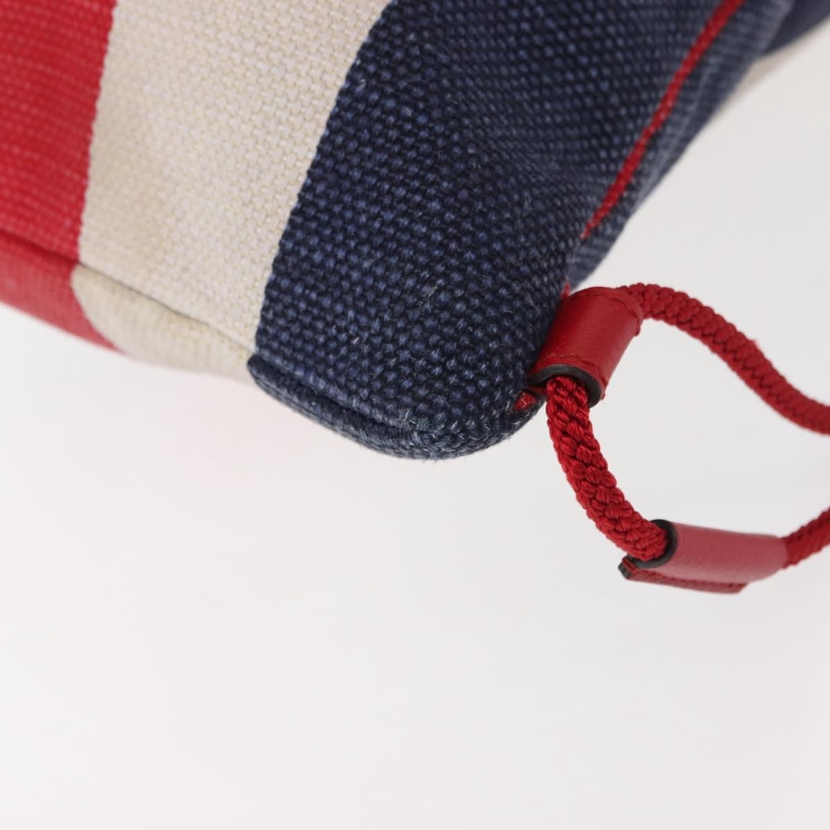 Gucci Logo Drawstring Backpack Striped Canvas, BLUE, CANVAS, Backpack