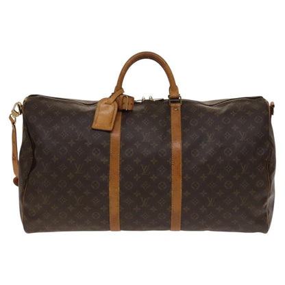 Louis Vuitton Keepall Bandouliere Bag Monogram Canvas, BROWN, CANVAS, Travel bag