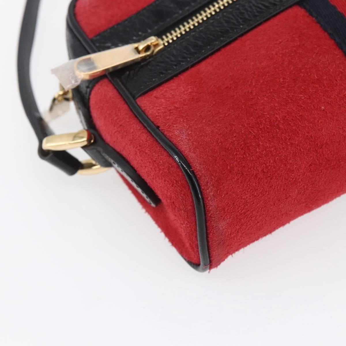 Gucci Ophidia Shoulder Bag Suede, RED, SUEDE, Shoulder bag