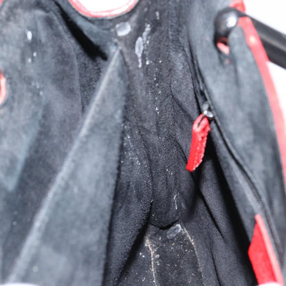 Gucci Vintage Bamboo Handle Bag Leather, RED, LEATHER, Handbag