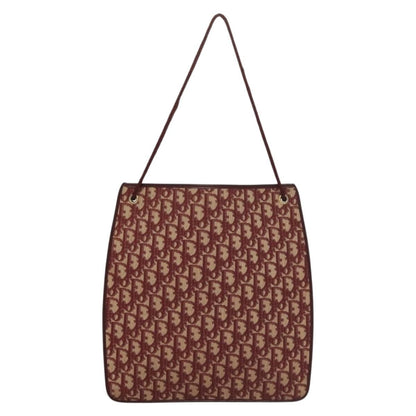 Christian Dior Vintage Trotter Shoulder Bag Canvas, RED, CANVAS, Shoulder bag