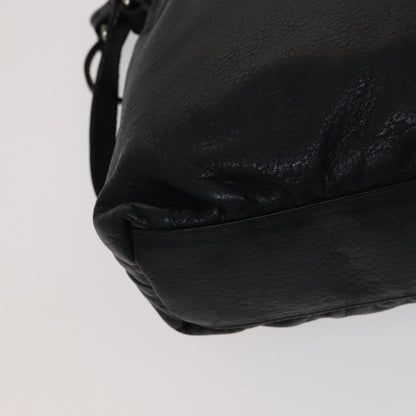 Burberry Vintage Crossbody Bag Leather, BLACK, LEATHER, Shoulder bag