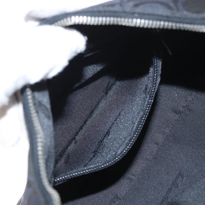 Salvatore Ferragamo Gancini Shoulder Bag Nylon, BLACK, LEATHER, Shoulder bag