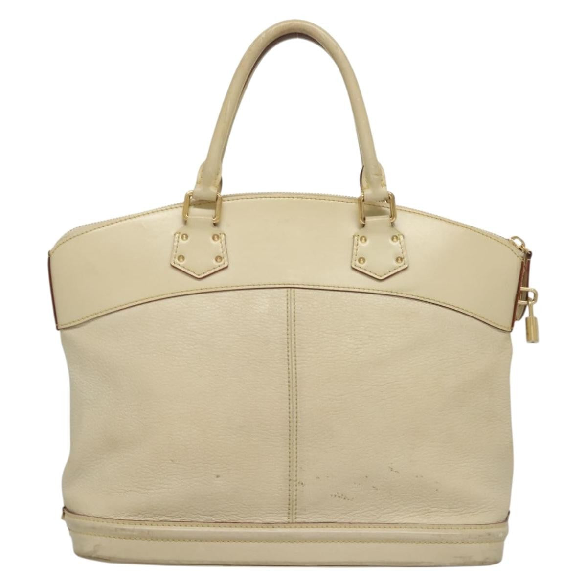 Louis Vuitton Suhali Lockit Handbag Leather, WHITE, LEATHER, Handbag