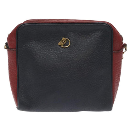 Hermes Jockey shoulder bag Leather, NAVY, LEATHER, Shoulder bag