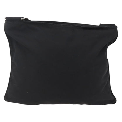 Prada Flat Messenger Bag Tessuto, BLACK, NYLON, Shoulder bag