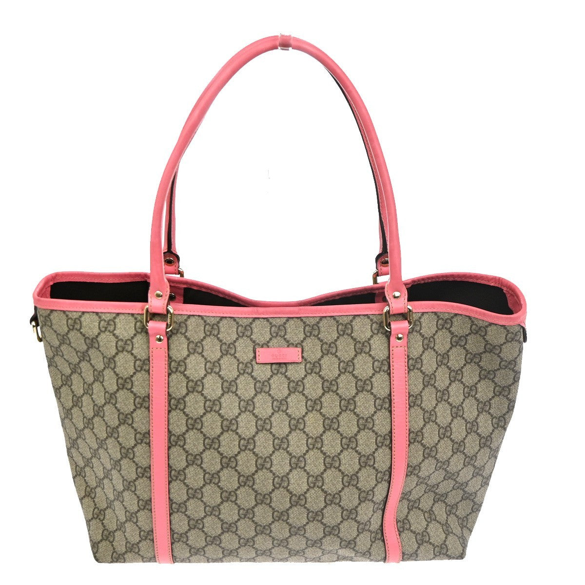 Gucci Joy Tote GG Coated Canvas with Leather, Brown, Leather, Tote Bag