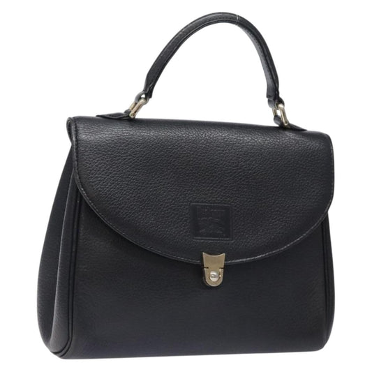 Burberry Vintage Handbag Leather, BLACK, LEATHER, Handbag