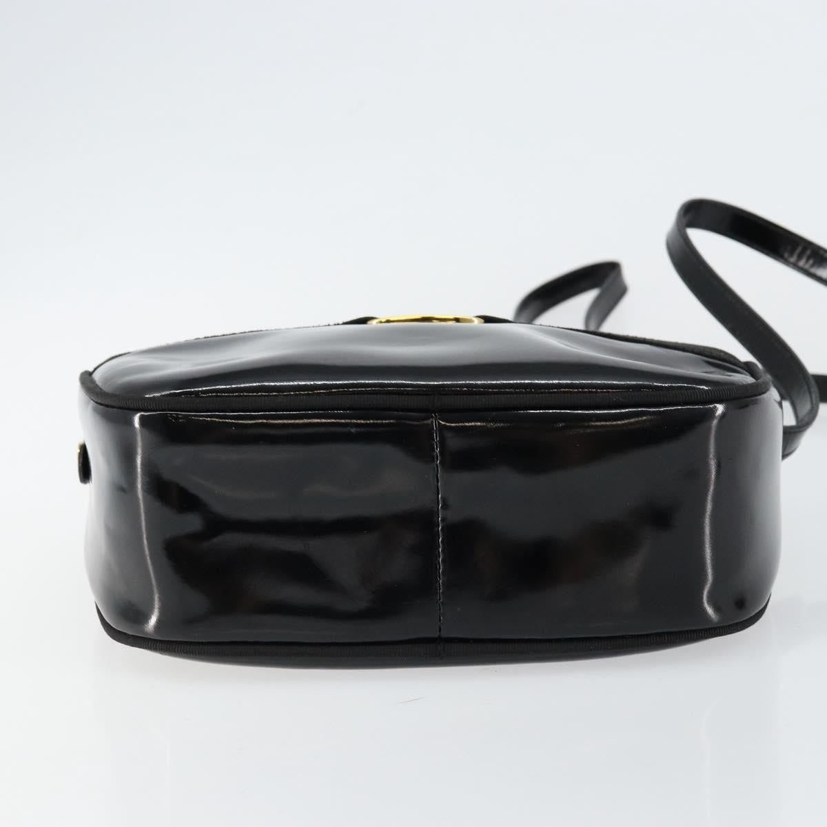 Salvatore Ferragamo Vala Shoulder Bag Patent Leather, BLACK, PATENT_LEATHER, Shoulder bag