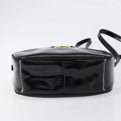 Salvatore Ferragamo Vala Shoulder Bag Patent Leather, BLACK, PATENT_LEATHER, Shoulder bag
