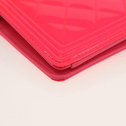 Chanel Boy Yen Wallet Quilted Patent, PINK, PATENT_LEATHER, Wallets