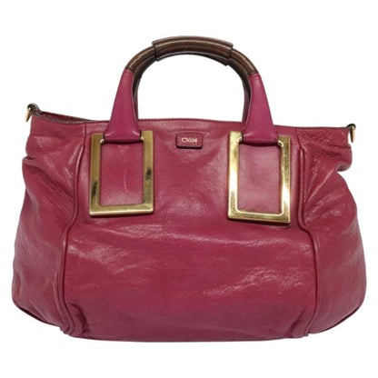 Chloe Ethel Tote Leather, PINK, LEATHER, Tote bag