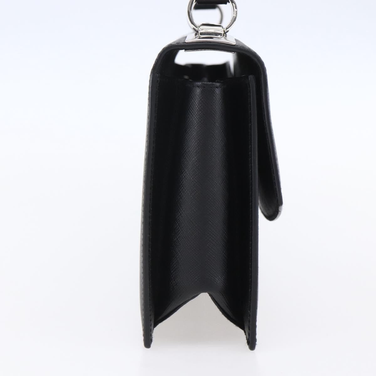 Salvatore Ferragamo Gancini handbag Leather, BLACK, LEATHER, Shoulder bag