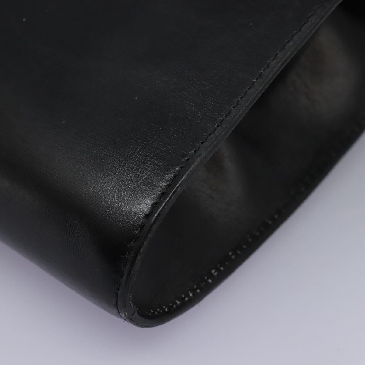 Celine Vintage Circle Logo Crossbody Bag Leather, BLACK, LEATHER, Crossbody bag