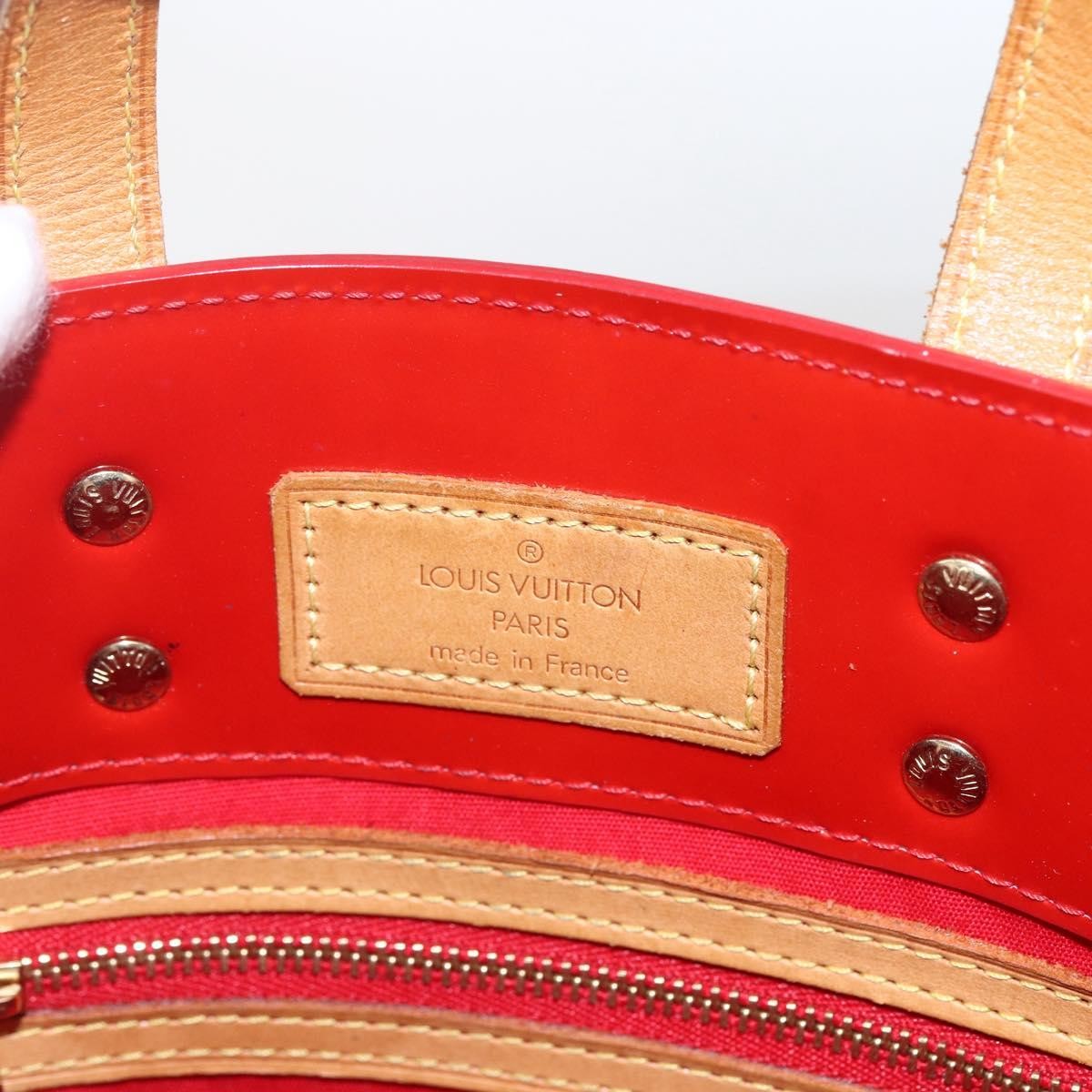 Louis Vuitton Reade Handbag Monogram Vernis, Red, Patent Leather, Handbag