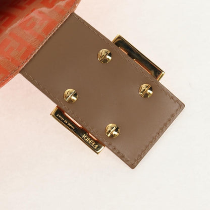 Fendi Mamma baguette Canvas, ORANGE, CANVAS, Shoulder bag