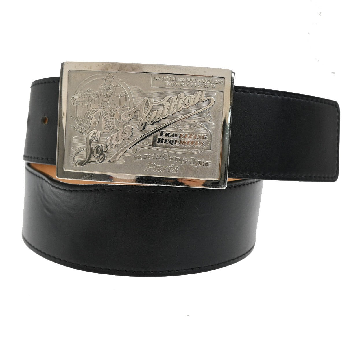 Louis Vuitton Travelling Requisites Belt Leather, BLACK, LEATHER, Belts