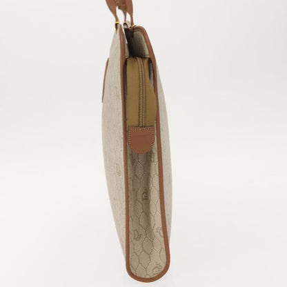 Christian Dior Vintage Honeycomb Handbag Canvas Leather, BEIGE, CANVAS, Handbag