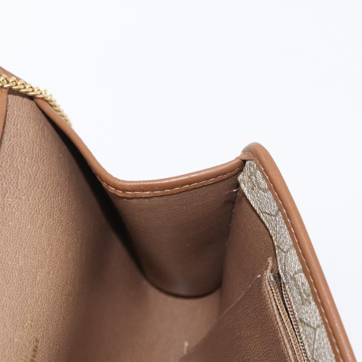 Christian Dior Vintage Honeycomb Flap Crossbody Bag Coated Canvas, BEIGE, CANVAS, Shoulder bag