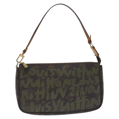Louis Vuitton Pochette Accessoires Limited Edition Monogram Graffiti, KHAKI, CANVAS, Clutche & pouche