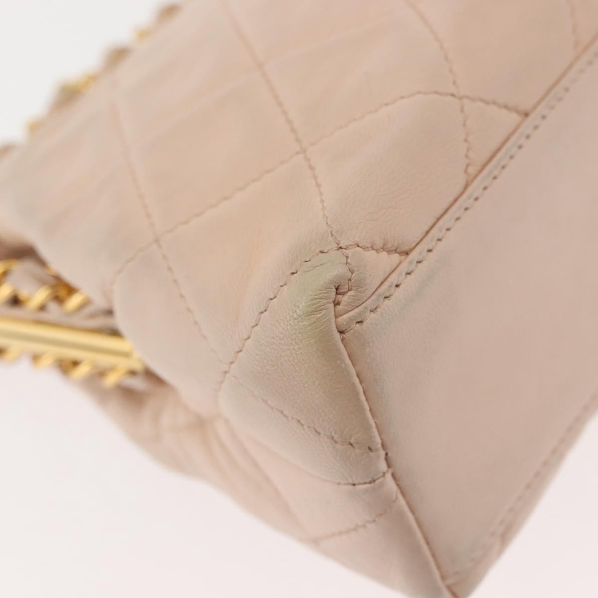 Chanel Kiss lock shoulder bag Leather, PINK, LEATHER, Shoulder bag