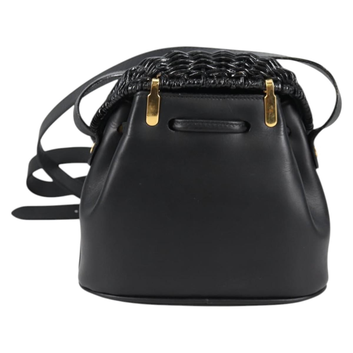 Salvatore Ferragamo Gancini Shoulder Bag Leather, BLACK, LEATHER, Shoulder bag