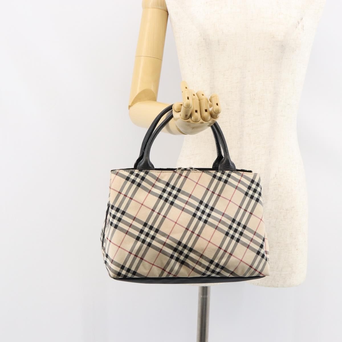 Burberry Nova Check Blue Label Nylon, BEIGE, NYLON, Handbag