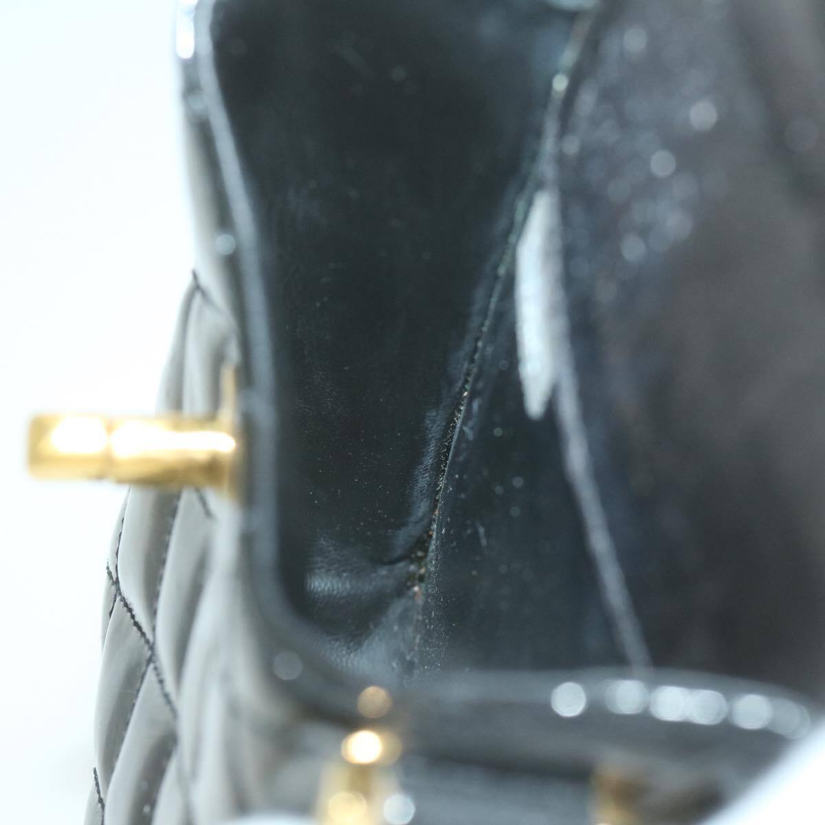 Chanel Vintage CC Flap Phone Holder Crossbody Bag Quilted Patent, BLACK, PATENT_LEATHER, Crossbody bag