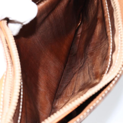 Celine Macadam Pochette Canvas and Leather, BROWN, CANVAS, Clutche & pouche