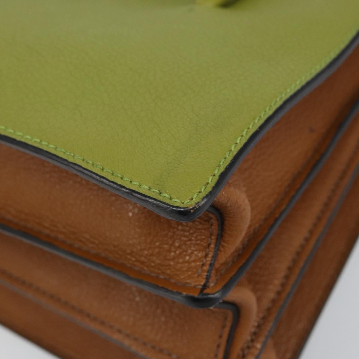 Miu Miu Madras Convertible Compartment Tote Leather, GREEN, LEATHER, Handbag