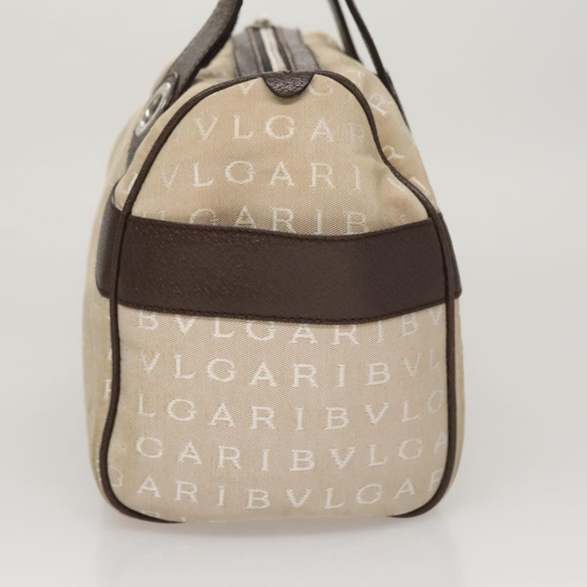 Bvlgari Logomania Handbag Canvas, BEIGE, CANVAS, Handbag