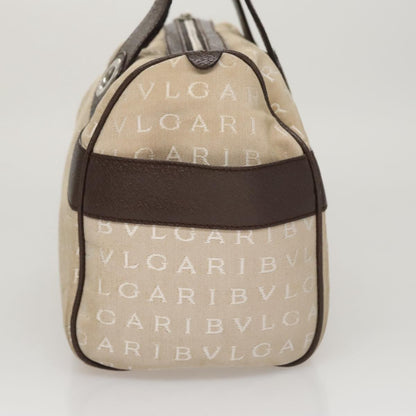Bvlgari Logomania Handbag Canvas, BEIGE, CANVAS, Handbag