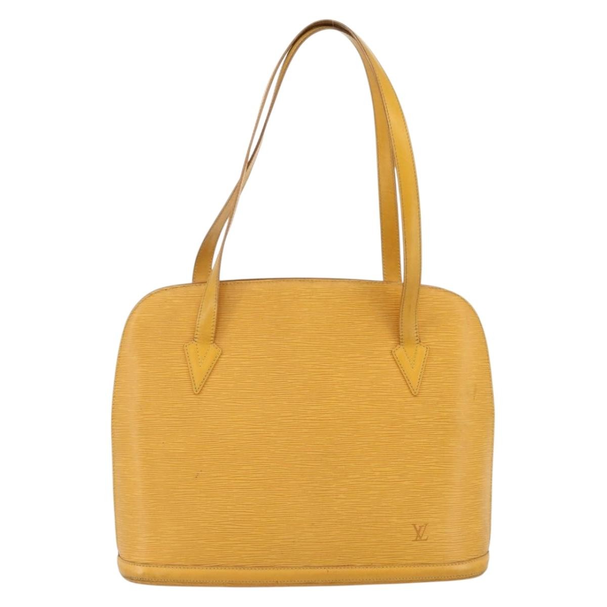 Louis Vuitton Lussac Handbag Epi Leather, Yellow, Leather, Shoulder Bag