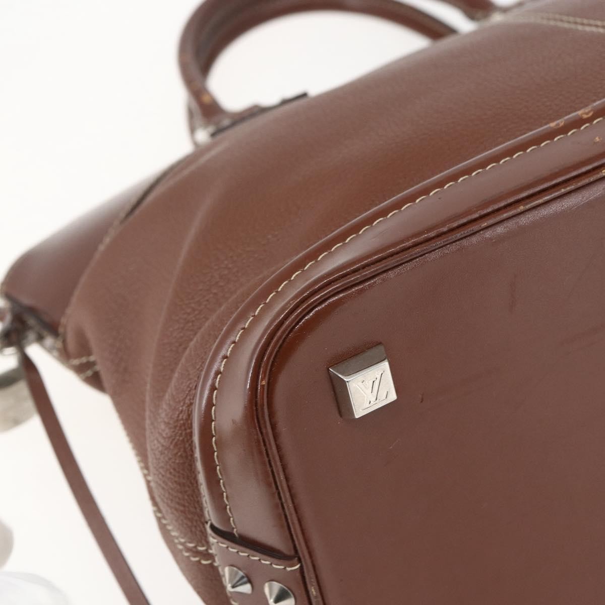 Louis Vuitton Suhali Lockit Handbag Leather, BROWN, LEATHER, Handbag