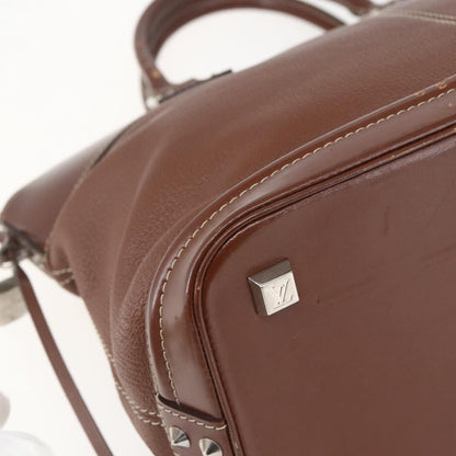 Louis Vuitton Suhali Lockit Handbag Leather, BROWN, LEATHER, Handbag